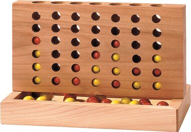 GOKI Dřevěná stolní hra Čtyři v řadě / od 5 let