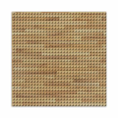 BRIXIES Plus 225.002 Designová podložka na stavění - dřevo 25,5 x 25,5 cm