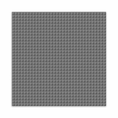 BRIXIES Plus 225.011 Základní podložka na stavění - tmavě šedá 25,5 x 25,5 cm