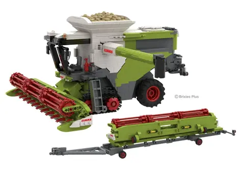 BRIXIES Plus 222.734 CLAAS LEXION 8900 TERRA TRAC - kombajn s přívěsem,