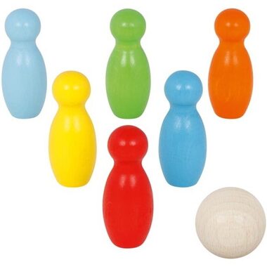 GOKI Dřevěné mini kuželky / od 3 let