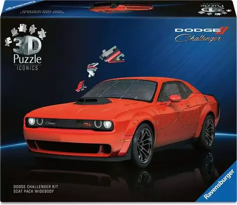 Ravensburger 3D Puzzle Iconics: Dodge Challenger R/T Scat Pack Widebody / 108 dílků / od: 8 let
