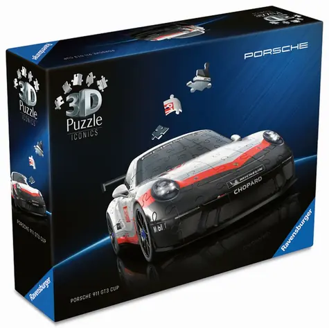 Ravensburger 3D Puzzle Iconics: Porsche 911 GT3 Cup / 108 dílků / od: 8 let