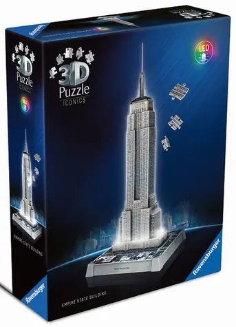 Ravensburger 3D Puzzle Iconics: Empire State Building (Noční edice) / 216 dílků / od: 8 let