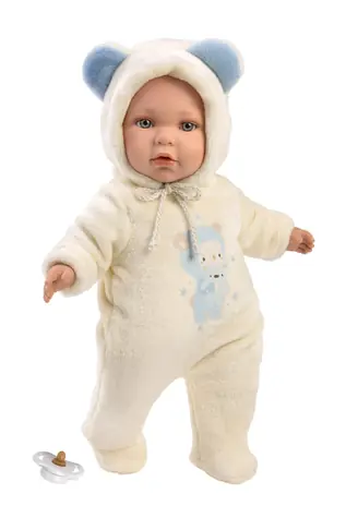 Llorens 14207 BABY ENZO - realistická panenka miminko s měkkým látkovým tělem - 42 cm / od 3 let