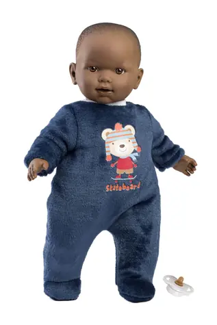 Llorens 14247 BABY ZAREB - realistická panenka miminko s měkkým látkovým tělem - 42 cm / od 3 let