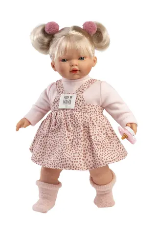 Llorens 33158 ROBERTA - realistická panenka se zvuky a měkkým látkovým tělem - 33 cm / od 3 let