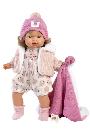 Llorens 38572 LOLA - realistická panenka se zvuky a měkkým látkovým tělem - 38 cm / od 3 let