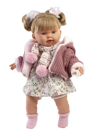 Llorens 42286 ALEXANDRA - realistická panenka se zvuky a měkkým látkovým tělem - 42 cm / od 3 let