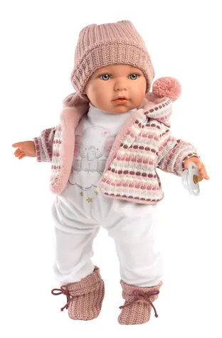 Llorens 42406 BABY JULIA - realistická panenka se zvuky a měkkým látkovým tělem - 42 cm / od 3 let