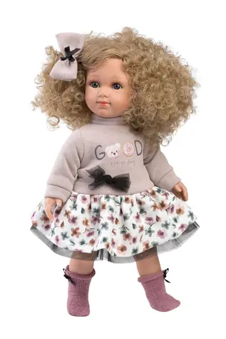 Llorens 53549 ELENA - realistická panenka s měkkým látkovým tělem - 35 cm / od 3 let