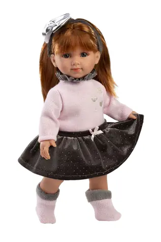 Llorens 53551 NICOLE - realistická panenka s měkkým látkovým tělem - 35 cm / od 3 let