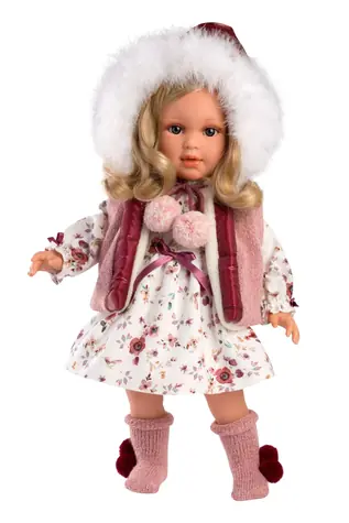 Llorens 54037 LUCIA - realistická panenka s měkkým látkovým tělem  - 40 cm / od 3 let