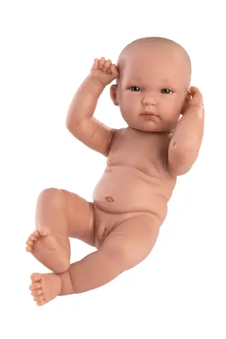 Llorens 63501 NEW BORN CHLAPEČEK - realistická panenka miminko s celovinylovým tělem - 35 cm / od 3 let