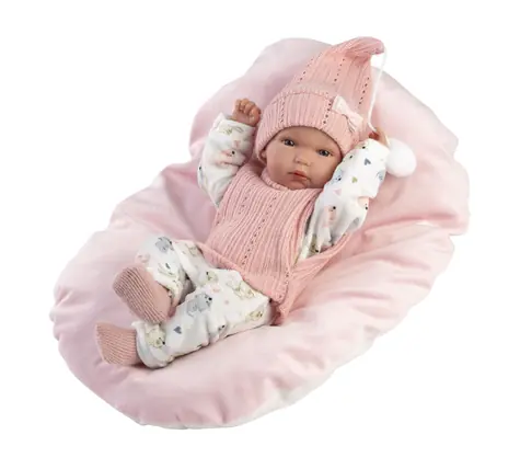 Llorens 63504 NEW BORN HOLČIČKA - realistická panenka miminko s celovinylovým tělem - 35 cm / od 3 let