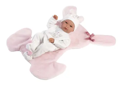 Llorens 63598 NEW BORN HOLČIČKA - realistická panenka miminko s celovinylovým tělem - 35 cm / od 3 let