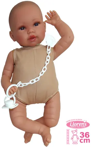 Llorens 636P NEW BORN 2 v 1 - realistická panenka miminko se zvuky a měkkým látkovým tělem - 36 cm / od 3 let