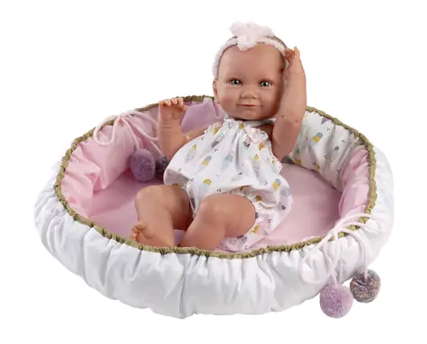 Llorens 73806 NEW BORN HOLČIČKA - realistická panenka miminko s celovinylovým tělem - 40 cm / od 3 let