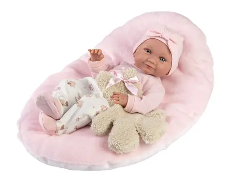 Llorens 73808 NEW BORN HOLČIČKA - realistická panenka miminko s celovinylovým tělem - 40 cm / od 3 let