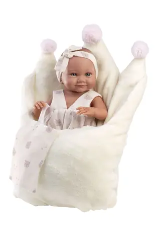 Llorens 73814 NEW BORN HOLČIČKA - realistická panenka miminko s celovinylovým tělem - 40 cm / od 3 let