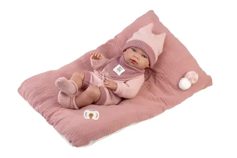 Llorens 73818 NEW BORN HOLČIČKA - realistická panenka miminko s celovinylovým tělem - 40 cm / od 3 let