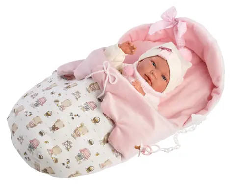Llorens 73884 NEW BORN HOLČIČKA - realistická panenka miminko s celovinylovým tělem - 40 cm / od 3 let