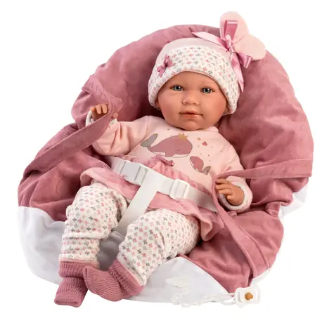 Llorens 74014 NEW BORN - realistická panenka miminko se zvuky a měkkým látkovým tělem - 42 cm / od 3 let