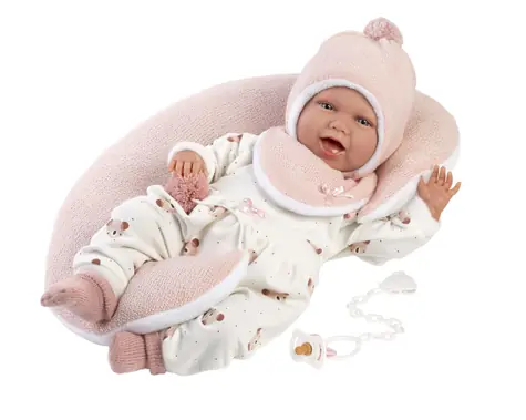 Llorens 74104 NEW BORN - realistická panenka miminko se zvuky a měkkým látkovým tělem - 42 cm / od 3 let