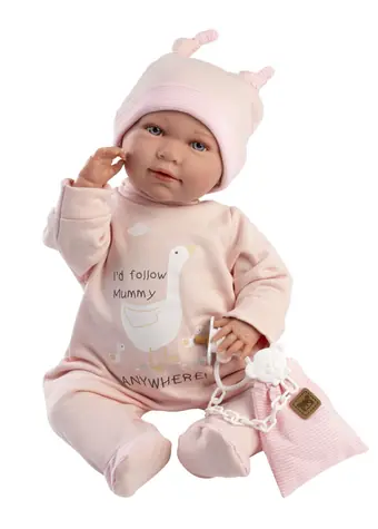 Llorens 74108 NEW BORN - realistická panenka miminko se zvuky a měkkým látkovým tělem - 42 cm / od 3 let