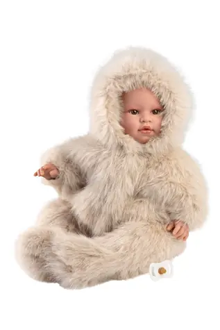 Llorens 74504 NEW BORN - realistická panenka miminko se zvuky a měkkým látkovým tělem - 45 cm / od 3 let
