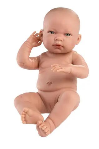 Llorens 84302 NEW BORN HOLČIČKA - realistická panenka miminko s celovinylovým tělem - 43 cm / od 3 let