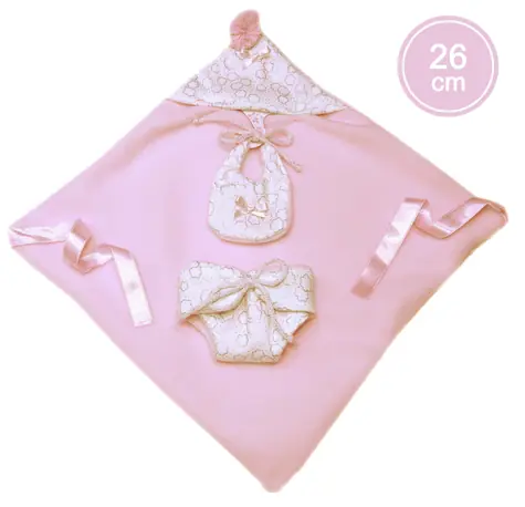 Llorens M26-308 obleček pro panenku miminko NEW BORN velikosti 26 cm / od 3 let