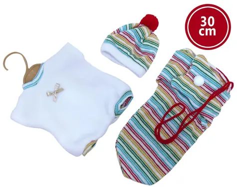 Llorens M30-008 obleček pro panenku miminko velikosti 30 cm / od 3 let