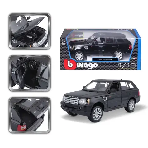 Bburago Range Rover Sport Black / měřítko 1:18