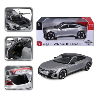 Bburago Top Audi RS E-tron GT Silver / měřítko 1:18