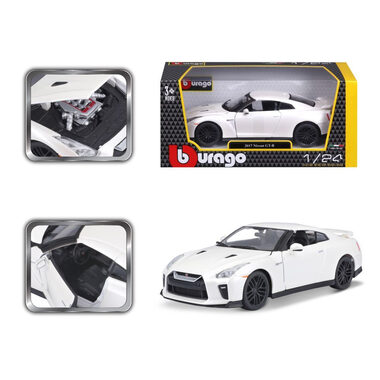 Bburago Plus Nissan GT-R Metallic White / měřítko 1:24