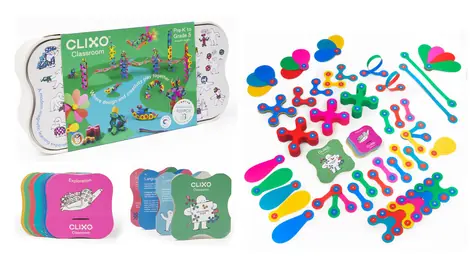 Clixo Classroom Magnetická stavebnice / 100ks / od 4 let