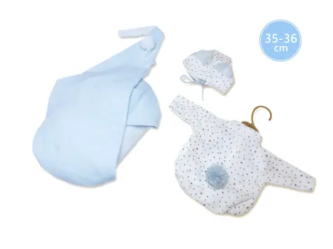 Llorens M635-65 obleček pro panenku miminko NEW BORN velikosti 35-36 cm / od 3 let