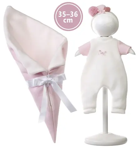 Llorens M636-32 obleček pro panenku miminko NEW BORN velikosti 35-36 cm / od 3 let