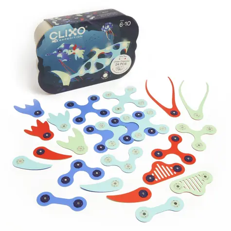 Clixo Ocean Creatures Magnetická stavebnice / 24ks / od 6 let