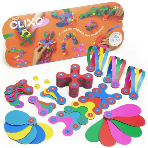 Clixo Super Rainbow Magnetická stavebnice / 60ks / od 4 let