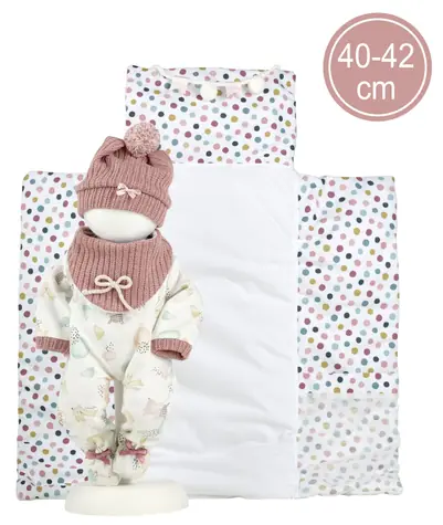 Llorens M738-88 obleček pro panenku miminko NEW BORN velikosti 40–42 cm s doplňky / od 3 let