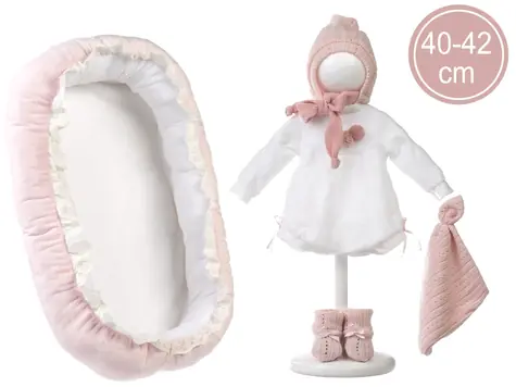 Llorens M740-88 obleček pro panenku miminko NEW BORN velikosti 40–42 cm s doplňky / od 3 let