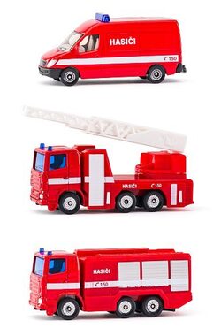 SIKU česká verze - set hasičská sada 3 aut
