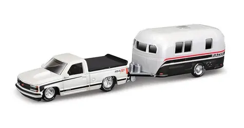 Maisto - Design Tow & Go, 1993 Chevrolet 454 SS Pick-up Camper Trailer, 1:64