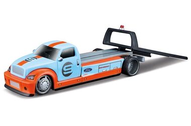 Maisto Flatbed - 2019 Ford GT Heritage Edition, světle modrá, 1:64