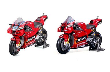 Maisto - Motocykl, Ducati Lenovo Team 2022, assort (63 Francesco Bagnaia+43 Jakc Miller), 1:18