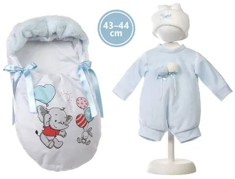 Llorens M844-51 obleček pro panenku miminko NEW BORN velikosti 43-44 cm / od 3 let