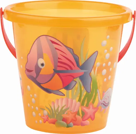Androni Kyblík rybičky průhledný oranžová / průměr 17 cm / od 12 měsíců