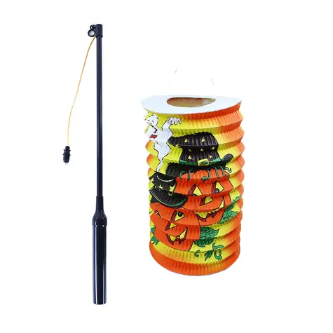 Rappa Lampion Halloween 15 cm se svítící hůlkou 40 cm